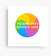 Rainbow Wheel- Death Star Canvas Print
