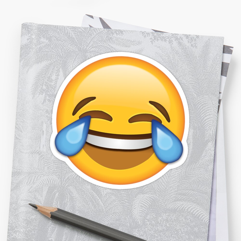 Pegatinas «Laughing Out Loud Emoji» de  Redbubble