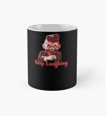 Creepy Evil Clown Doll Halloween Design Mug