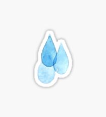 three rain drops Sticker