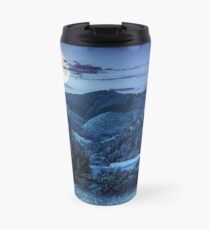 pine trees near meadow in mountains at night Travel Mug