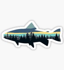 Fish Tree Line Sticker