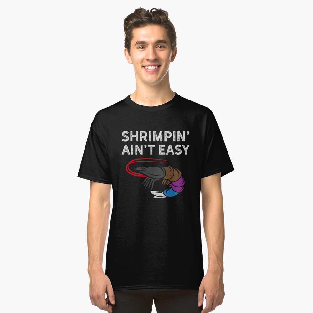 "Shrimpin Aint Easy Colored Brazilian Jiu Jitsu Shirt for BJJ, Cool