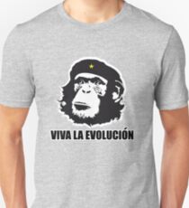 Darwin Viva La Evolucion Funny Monkey Evolve Unisex T-Shirt