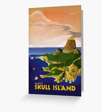 Skull Island - King Kong Retro Travel Poster Greeting Card