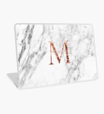 Monogram rose marble M Laptop Skin