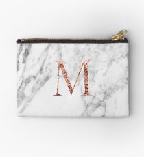 Monogram rose marble M Studio Pouch