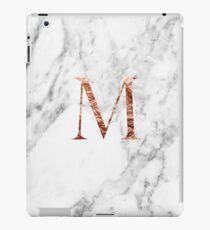 Monogram rose marble M iPad Case/Skin