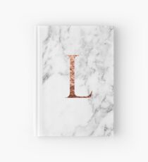 Monogram rose marble L Hardcover Journal