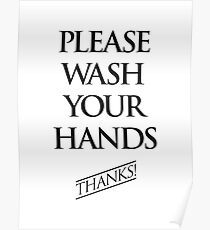 Wash Your Hands Sign Poster