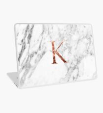 Monogram rose marble K Laptop Skin