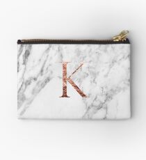 Monogram rose marble K Studio Pouch