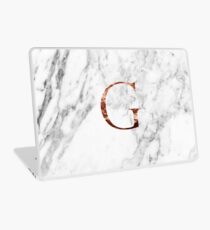 Monogram rose marble G Laptop Skin