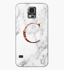 Monogramm-Rosen-Marmor C Hülle & Klebefolie für Samsung Galaxy