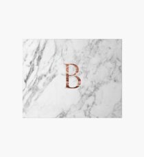 Monogram rose marble B Art Board