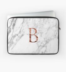 Monogramm-Rosen-Marmor B Laptoptasche