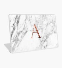 Monogram rose marble A Laptop Skin