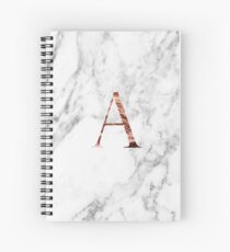 Monogram rose marble A Spiral Notebook