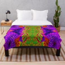 LILA POLYNESISCHES PARADIES Fleecedecke