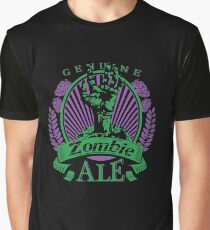 Zombie Beer Label Creepy Epic Adult's Design Graphic T-Shirt