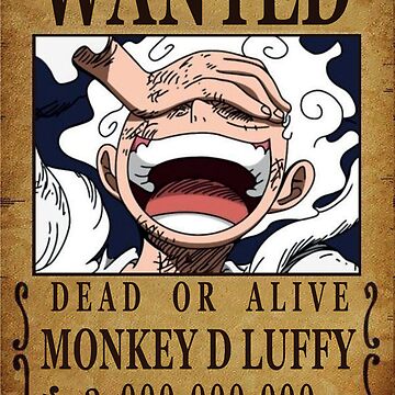 " Wanted Luffy One Piece" Greeting Card For Sale By Yahyaelouardi22 ...