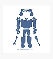 Toys: robot, console, spanner, screwdriver. Photographic Print