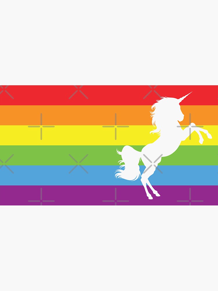 "pride flag [unicorn silhouette]" Sticker by lazarusheart Redbubble