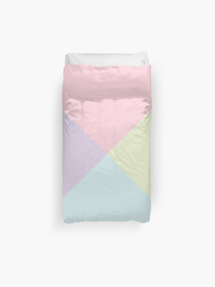 Triangle Pattern Pastel Colour Duvet Cover By Broadmeadow Redbubble