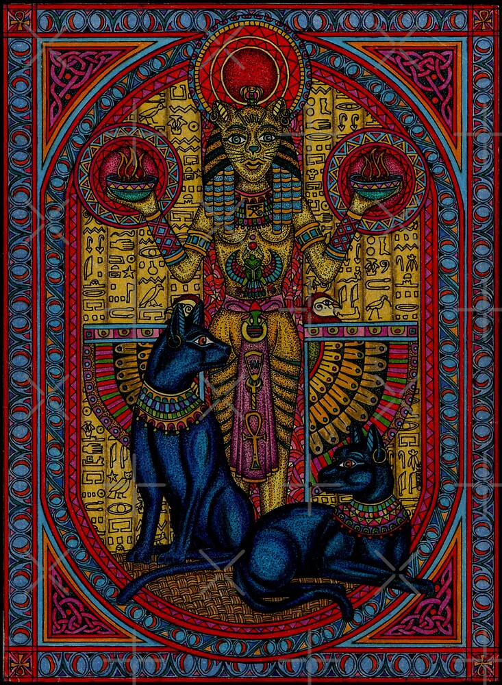 Bastet Bast The Cat Goddess By Cherrieb Redbubble