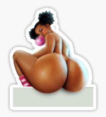 Black ass cake merchandise Sticker