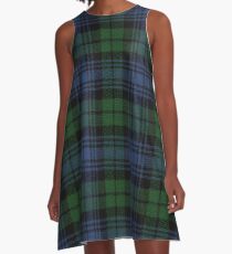 Black Watch Ancient Original Scottish Tartan A-Line Dress