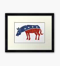 glitter democrat donkey Framed Print