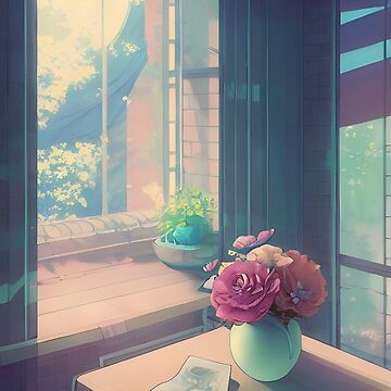 1536x2048 Anime Girl, Lying Down, Flowers, Vase, Brown, girl and vase HD  phone wallpaper | Pxfuel