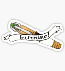 11th Doctor Sonic and Saying Sticker