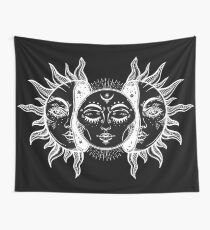 Vintage Sonne und Mond Sonnenfinsternis Wandbehang