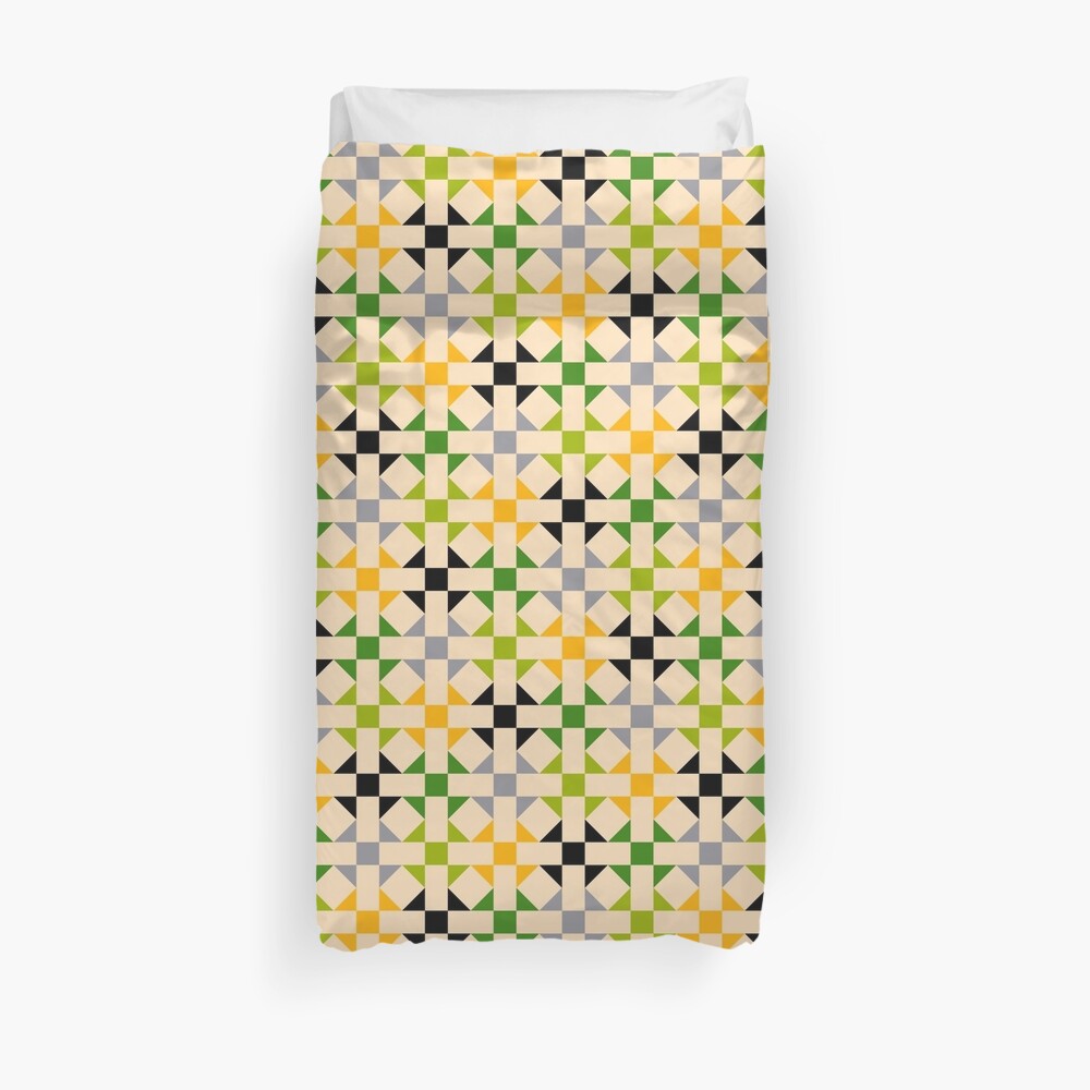 Geometric Pattern: Quilt: Spring Duvet Cover