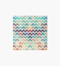 Watercolor Chevron Pattern Art Board Print