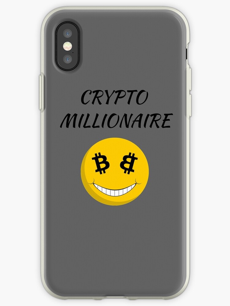 Bitcoin T Shirt Crypto Millionaire Digital Currency Btc Mining Coin Smiley Iphone Case By Topteeshop - 