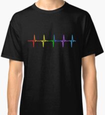 Rainbow Pulse Hearbeat LGBT Classic T-Shirt