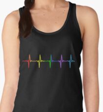 Rainbow Pulse Hearbeat LGBT Women's Tank Top