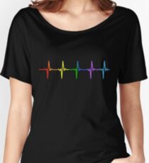 Regenbogen Puls Hearbeat LGBT Loose Fit T-Shirt