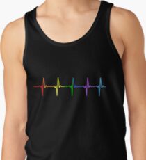 Rainbow Pulse Hearbeat LGBT Tank Top