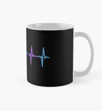 Rainbow Pulse Hearbeat LGBT Mug