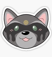 Lexa Raccoon Head Sticker