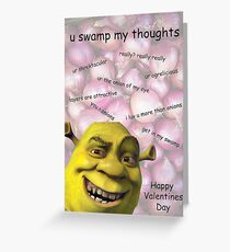 Shrek Valentines Card Greeting Card