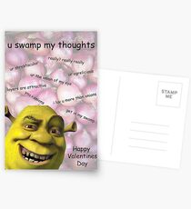 Shrek Valentines Card Postcards