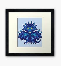 Dragon Punch pixelated character Framed Print