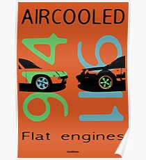 aircooled flat6 engines colored 3 Poster