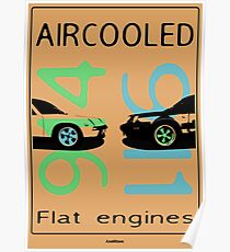 aircooled flat6 engine colored 2 Poster