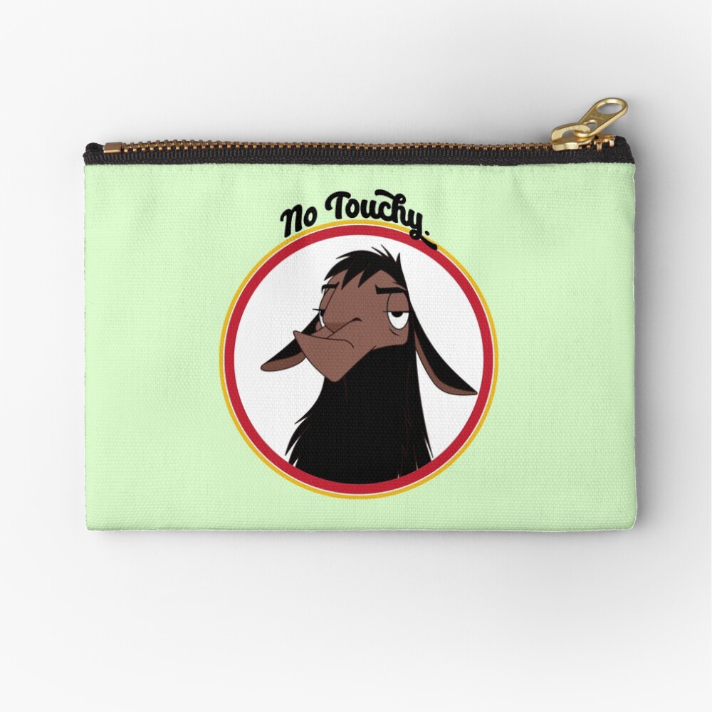 Kuzco NO TOUCHY sad llama emperor's new groove emperor david spade back off no touch funny gift Zipper Pouch
